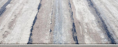 RUG BRANCH Havana 5' x 8' (5'3" X 7'7") Scandinavian Indoor Area Rug, Contemporary, Blue Brown - Living Room, Bedroom, Dining Room, and Kitchen