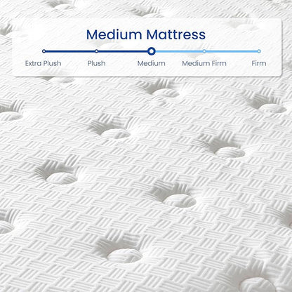 Full Mattress 12 Inch, Hybrid Full Size Mattress in a Box, Medium Feel, 3 Layer Premium Foam with Pocket Springs for Motion Isolation and Pressure Relieving, 75"x54"x12", 100-Night Trial