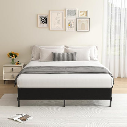 MAF 10 Inch Full Size Box Spring, High Profile Box Spring Full Size Bed Base, 3500 lbs Black Heavy Duty Metal Mattress Foundation with Easy Clean Fabric Cover, Easy Assembly