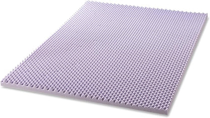Best Price Mattress 2 Inch Egg Crate Memory Foam Mattress Topper with Soothing Lavender Infusion, CertiPUR-US Certified, Dorm Essentials, Queen