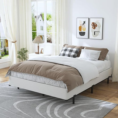 Queen Box Spring - 7 Inch High Profile Box Spring for Queen Bed, Sturdy Metal Frame Mattress Foundation, Easy Assembly, Quiet & Noise-Free