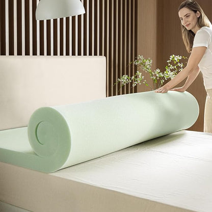 ZINUS 3 Inch Green Tea Memory Foam Mattress Topper, Smaller, More Convenient WonderBox Packaging, Pressure-Relieving Layers, CertiPUR-US Certified, King