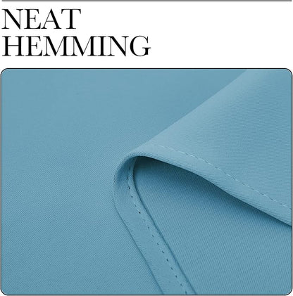 NICETOWN Thermal Insulated Curtains Blackout Draperies, Window Treatment Solid Grommet Room Darkening Drape Panels for Bedroom (Teal Blue, Set of 2, 29 by 45 inches Long)