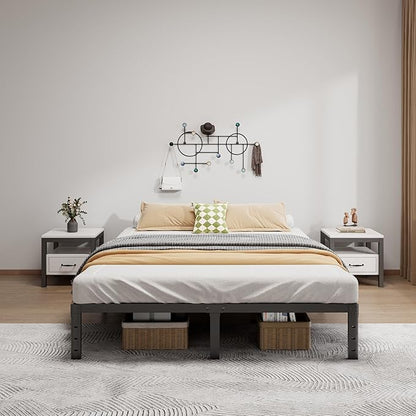 Metal Bed Frame Full Size - 12 Inch Heavy-Duty Full Platform Bed Frame No Box Spring Needed, Easy Assembly, Noise-Free, Sturdy Mattress Foundation, Underbed Storage Space