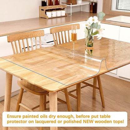 Clear Desk Mat 12 x 30 Inch 1.5mm Thick Table Cover Protector Mat Vinyl Desk Pads on top of Desks Waterproof Plastic Desk Cover PVC Table Protector Pads for Writing Desk Tabletop Night Stand Dresser