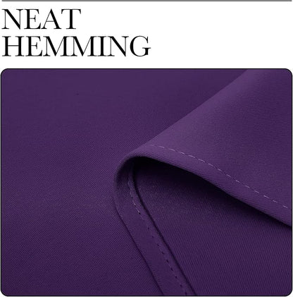 NICETOWN Purple Blackout Curtains 86 inches Long, Niose Reducing and Thermal Insulated Room Darkening Curtains for Girls Bedroom Living Room Window Decoration (55 inches Wide, 2 Panels)
