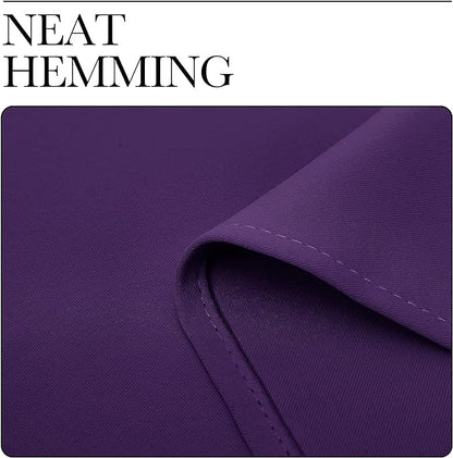 NICETOWN Thick Blackout Curtain and Drapes - Thermal Insulated Grommet Top Window Draperies for Bedroom, Block Out Light Curtain Panel (Royal Purple, 42 x 90, Pack of 2)
