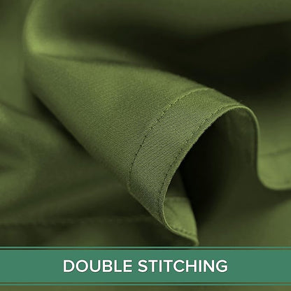 King Sheets by Pure Bamboo, Genuine 100% Organic Viscose Derived from Bamboo Bed Sheet Set, Luxuriously Soft & Cooling, Double Stitching, Lifetime Quality Promise (King, Pesto)