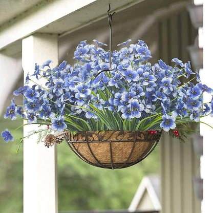 20 Bundles Artificial Flowers, Outdoor Indoor UV Resistant Fake Flowers No Fade Faux Plastic Plants Garden Porch Window Box Decoration