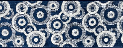 Custom Length Cut to Size Retro Modern Coastal Carpet Runner Rug for Hallways, Non Slip Rubber Backed, 31 inch Wide X Customized Length, Geo Blue, 31 inch X 15 feet