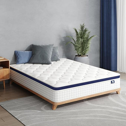 Twin Mattress 12 Inch - Hybrid Mattress Bed in a Box, Medium Firm Support, Pressure & Pain Relief for All Sleepers, CertiPUR-US Certified, Fiberglass-free, Reinforced Edge Support, Motion Isolation