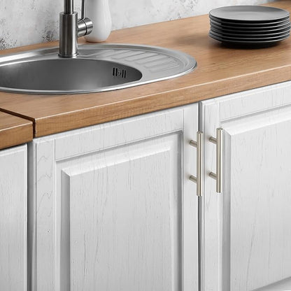 JOY DECOR 20 Pack Cabinet Handles, Brushed Nickel Cabinet Pulls, 3 in Hole Center Kitchen Cabinet Handles, Stainless Steel T Bar Handles for Dresser Drawers