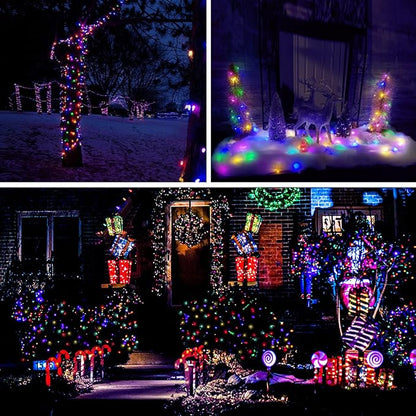 suddus 66ft 200 LED Outdoor String Lights, Multi Color Fairy Lights Battery Operated with Remote, Led Twinkle Lights for Bedroom, Backyard, Wedding, Tree, Mason Jar, Wall, Centerpiece, Christmas