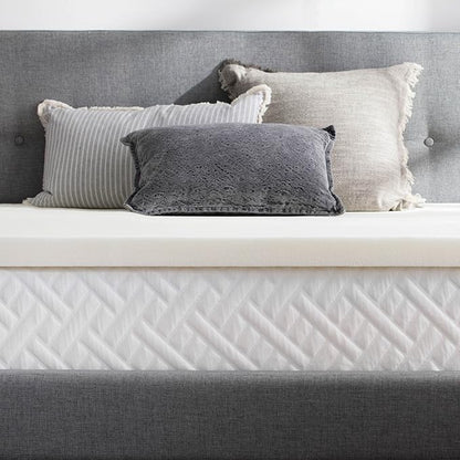WEEKENDER 2 Inch Memory Foam Mattress Topper - California King,White
