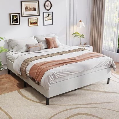 Queen Box Spring, 9 Inch Box Spring for Queen Bed, Heavy Duty Metal Frame Mattress Foundation Support for 3000lbs, Easy Assembly, Noise Free, Non Slip