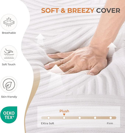 Sweetnight 12 Inch Queen Size Mattress in a Box for Pressure Relief & Motion Isolation, CertiPUR-US Certified Plush Memory Foam Queen Mattresses