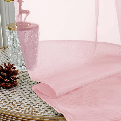OVZME Blush Pink Bedroom Curtains 2 Panel Sets 90 Inch Length, 59 Inch Extra Wide Light Filtering Light Weight Soft Window Treatment Panels for Study Room Living Room Guest Room, 59Wx90L Inches