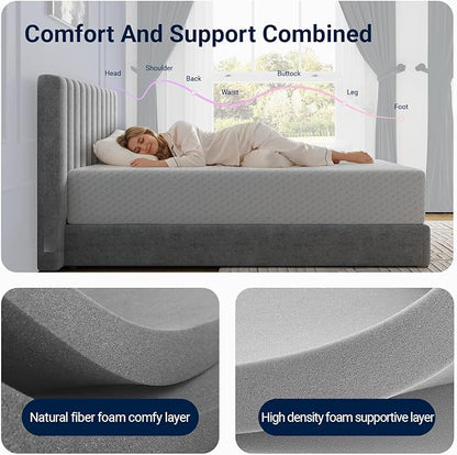Avenco Full Size Mattress, 12 Inch Full Mattress in a Box with Comfort Memory Foam for Comfort Sleep & Pain Relief, Guestroom Bed Mattresses, CertiPUR-US Certified Full Mattresses