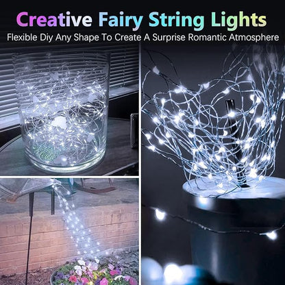 6 Pack Christmas Fairy Lights Battery Operated with Timer, Each 20FT 60LED String Lights Outdoor Indoor, Cuttable Battery Twinkle Light for Bedroom Home Wedding DIY Christmas Decorations (Cool White)