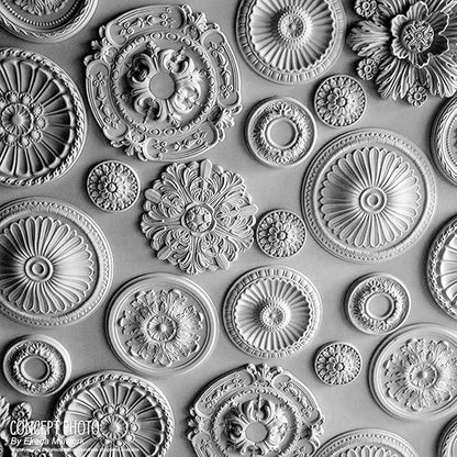 Ekena Millwork Bradford Ceiling Medallion, Bronze Blue Patina