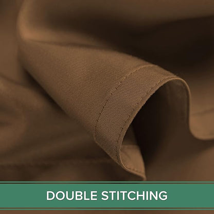 Split King Sheets by Pure Bamboo, Genuine 100% Organic Viscose Derived from Bamboo Bed Sheet Set, Soft & Cooling, Double Stitching *Not for Split Top (Split King, Coconut Husk)