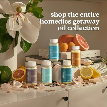 Homedics SereneScent Amalfi Bliss, Floral & Fresh Home Fragrance Oil, 120 ml, for use with Homedics SereneScent Waterless Diffuser (ARMH-970/973), Clean & Natural, up to 100% USDA Biobased