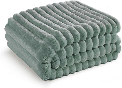 Bedsure GentleSoft Twin XL Blanket for Couch - Cozy Soft Blankets for Women, Cute Small Fleece Throws for Girls, Sage Green, 66x90 Inches