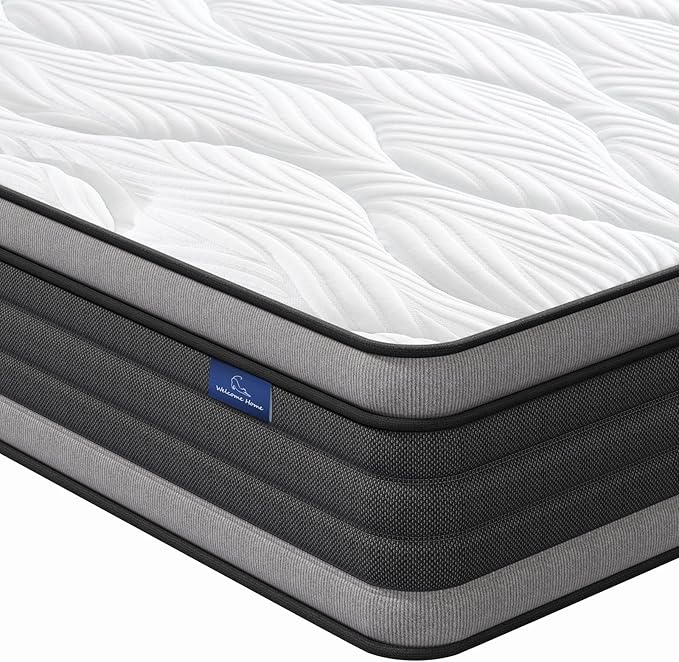 Vesgantti Twin Mattress, 10 Inch Hybrid Twin Size Mattress with Memory Foam and Individually Pocket Spring, Pressure Relief & Support, Medium Firm Feel, Mattress in a Box