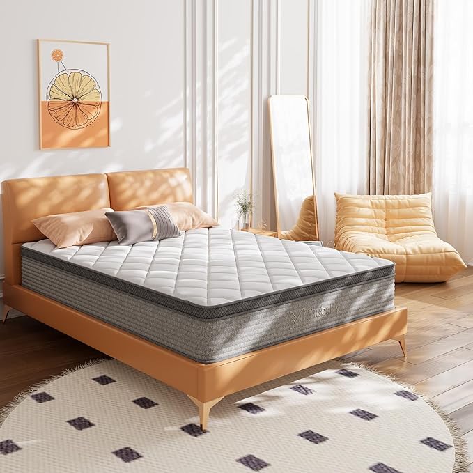 Full Mattress,12 Inch Hybrid Memory Foam Mattresses and Single Pocket Springs Reduce Pressure and Relieve Back Pain & Cooling Full Bed,Full Size Mattress