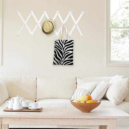 WEBI Accordion Wall Hanger,Expandable Wooden Hat Rack for Wall Mounted Coat Rack,Accordion Hat Hooks Holder for Baseball Caps,17 Peg Hooks,White