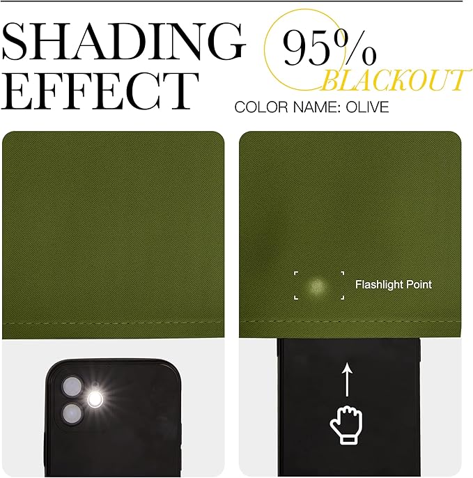NICETOWN Olive Green Blackout Curtains 90 inches Length for Living Room, 2 Panels, 55" Wide, Thermal Insulated Long Drapes for Large Window