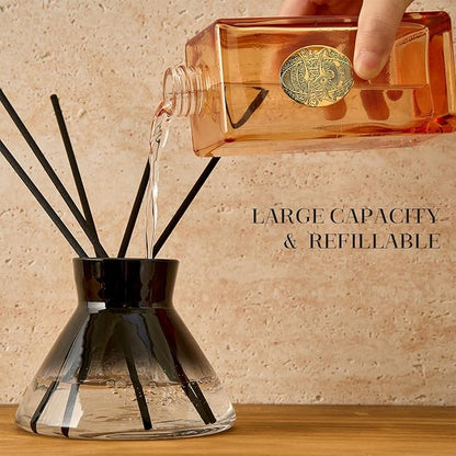 M&SENSE 10.14 oz Large Reed Diffuser Set | Bamboo Scent Oil Diffuser with Sticks | Hotel Collection Non-Toxic Essential Oil |for Bedroom Bathroom Living Room