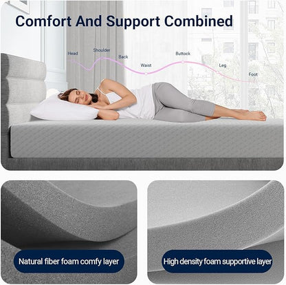 Avenco Twin Size Mattress 8 Inch, Memory Foam Twin Mattress in a Box for Comfort Sleep & Pressure Relief, CertiPUR-US Certified for Medium Firm Mattresses