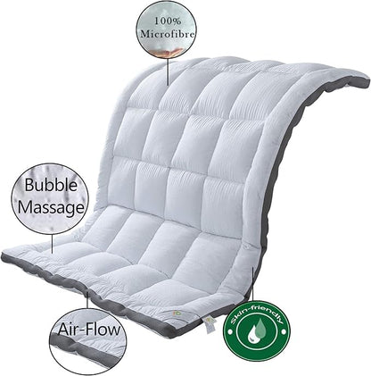 Mattress Topper Twin & Mattress Pad Protector - Quality Plush Luxury Down Alternative Pillow Top - 2inch Extra Thick Mattress Cover(39"x75")