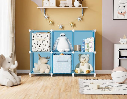 HOMIDEC 20-Cube Storage Organizer, Closet Organizer Storage Shelf Bookcase Bookshelf with Metal Hammer, Storage Cubes Organizer Cabinet for Kids, Closet, Bedroom, Bathroom