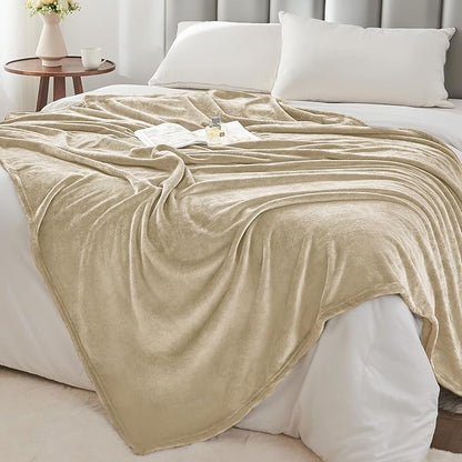 BEDELITE Fleece Blanket King Size Blankets for Bed, Luxury Plush Cozy Fuzzy Blanket 108x90 inches, Super Soft Warm Lightweight Throw Blanket All Seasons Suitable, Linen