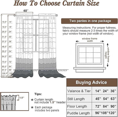 Chyhomenyc Cream Sheer Curtains 84 Inches Long 2 Panels Set- Light Filtering Curtains for Bedroom, Soft Airy Voile Rod Pocket Living Room Window Drapes, 42Wx84L Inches, 2 PCS