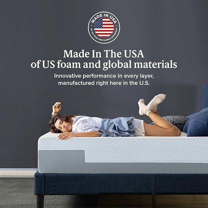 ZINUS 12 Inch QUADCOOL Memory Foam Mattress, Queen, Cool to Touch Soft Knit Cover, Cooling Gel Infusion, CertiPUR US Certified