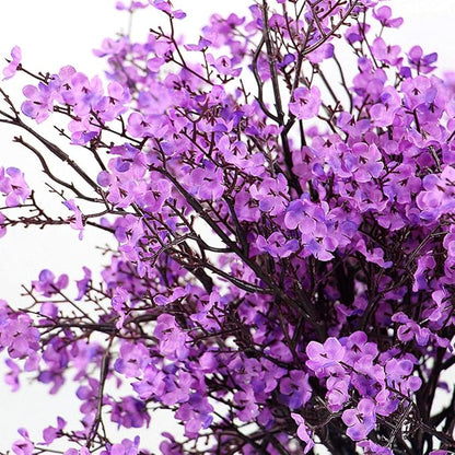 JAKY-Global Babys Breath Fabric Cloth Artificial Flowers 6 Bundle European Fake Silk Plants Decor Wedding Party Decoration Bouquets Real Touch DIY Home Garden(Purple)