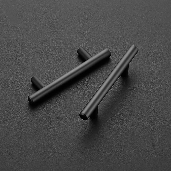 Ravinte 30 Pack | 5 Inch Cabinet Pulls Matte Black Stainless Steel Kitchen Drawer Pulls Cabinet Handles 5 InchLength, 3 Inch Hole Center