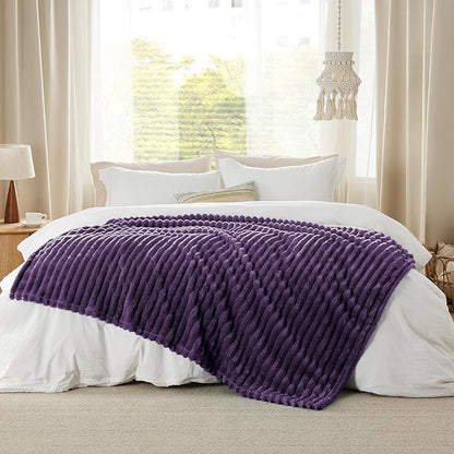 Bedsure GentleSoft Purple Throw Blanket for Couch - Super Soft Cozy Blankets for Women, Cute Small Blanket for Girls, 50x70 Inches