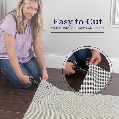 Veken Rug Gripper Pad for Hardwood Floors, Thick Cushion Non Slip Rug Pads for Area Rugs, Rug Grippers for Tile Floors, Under Carpet Anti Skid Mat, Keep Your Rugs Safe and in Place, 2x3 Ft