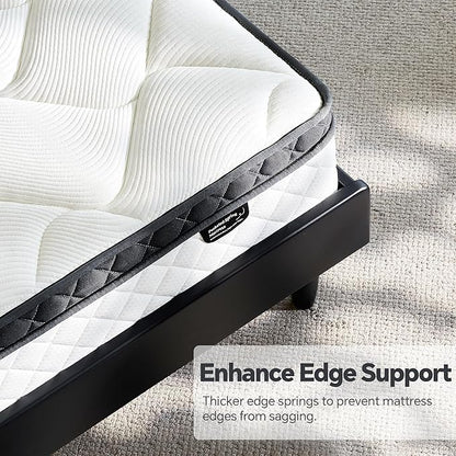 Full Size Mattress in a Box, 12 Inch Hybrid Mattress with Individual Pocket Spring & Memory Foam, Soft, Motion Isolation, Medium Firm Comfort for Pressure Relief, CertiPUR-US Certified