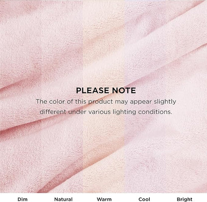 Bedsure GentleSoft Pink Fleece Blanket - 300GSM Soft Lightweight Plush Cozy Blankets for Bed, Sofa, Couch, Travel, Camping, 50x70 inches