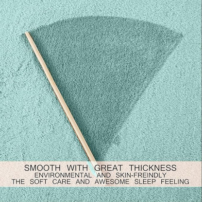 Soft Queen Size Blanket for All Season Warm Fuzzy Microplush Lightweight Thermal Fleece Summer Autumn Fall Winter Spring Blankets for Queen Full Bed Couch Sofa,90x90 Inches,Sage Green