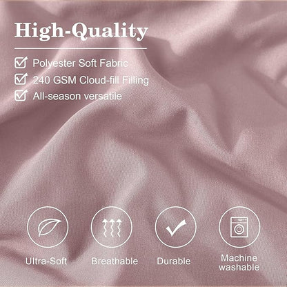 Monbix Queen Comforter Set - 7 Pieces Zephyr Bed in a Bag Queen Bedding Sets with Comforters, All Seasons Down Alternative Comforter Bed Set with Sheets,Pillowcases & Shams