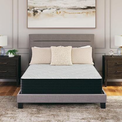Signature Design by Ashley Twin Size Palisades 14 Inch Firm Hybrid Mattress with Quick Response Gel Memory Foam, Fiberglass Free, Mattress In A Box