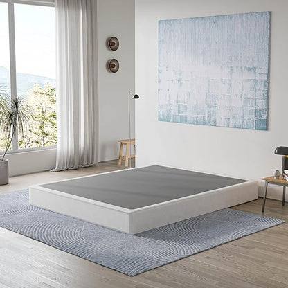 Queen Box Spring 5 Inch Low Profile Heavy Duty Metal Frame Mattress Foundation for Queen Size Bed, Quiet Noise-Free,Easy Assembly, 3000lbs Capacity