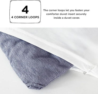 Bedsure California King Comforter Set - Denim Grey Soft Bedding for All Seasons, Cationic Dyed Bed Set, 3 Pieces, 1 California King Size Comforter (104"x96") and 2 Pillow Shams (20"x36"+2")