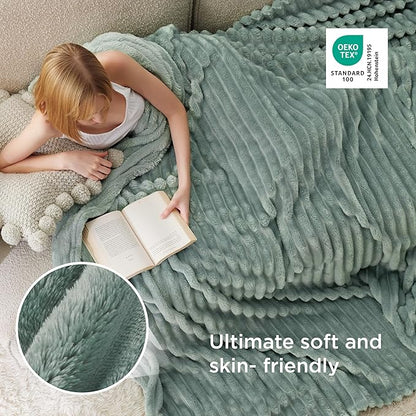 Bedsure GentleSoft Sage Green California King Size Blanket for Bed - Cozy Soft Blankets for Women, Cute Large Throws for Girls, 102x96 Inches